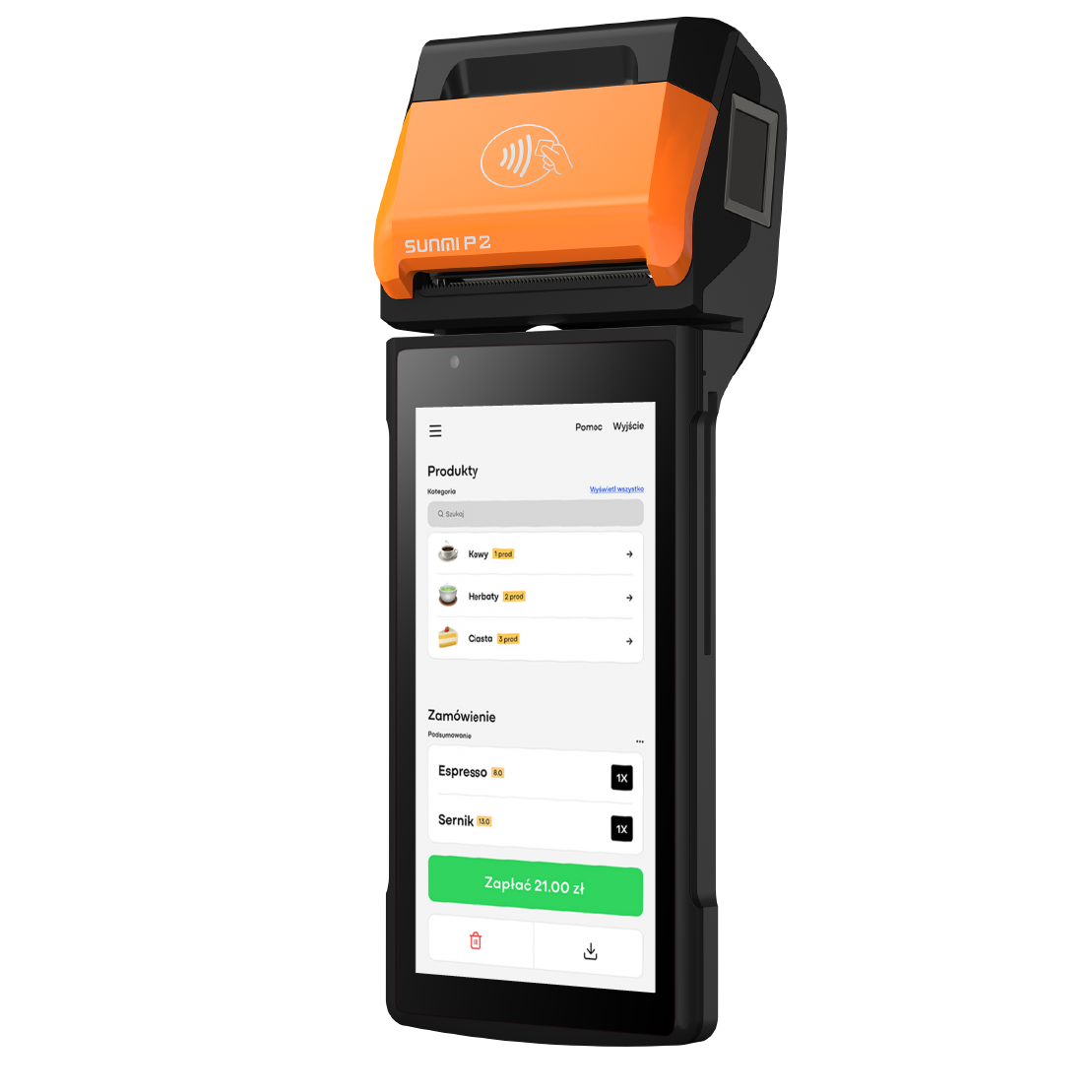 Kasoterminal nomee P2 - najem – Kasa fiskalna, terminal płatniczy, system sprzedażowy